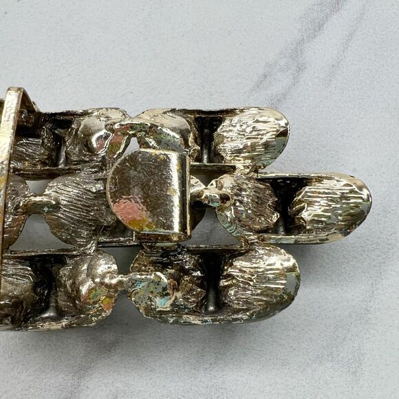 Vintage Gold Tone Abstract Open Back Belt Buckle - Picture 6 of 7